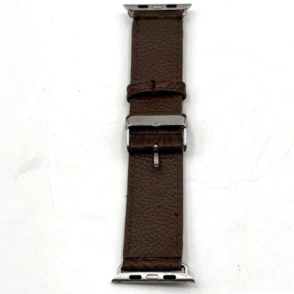 Myra Bag Mittangle Embossed Leather Watch Band Brown 42mm 44mm 45mm S-6896 NEW